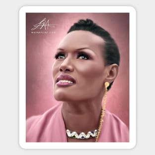 Grace Jones Digital Painting Sticker